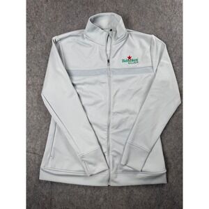 Columbia Golf Jacket Womens‎ Medium Gray Heineken Silver Full Zip Performance